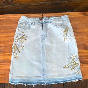 Denim skirt, size 0, lightly worn